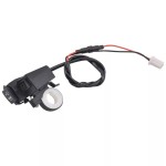 Priza USB x 2 si Voltmetru digital moto, led albastru, culoare negru